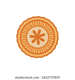 Maamoul  middle east traditional cookie with date. Vector illustration