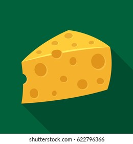 Maasdam.Different kinds of cheese single icon in black style vector symbol stock illustration web.