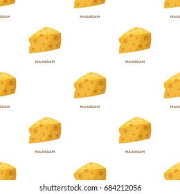 Maasdam.Different kinds of cheese single icon in cartoon style vector symbol stock illustration web.