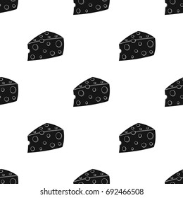 Maasdam.Different kinds of cheese single icon in black style vector symbol stock illustration web.
