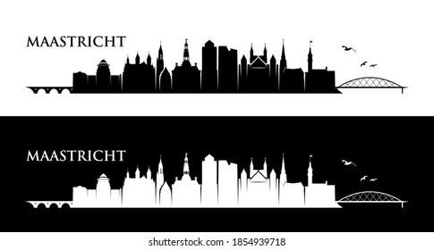 Maastricht skyline Netherlands cityscape vector illustration