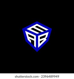 Diseño vectorial del logotipo de la letra MAB, logotipo sencillo y moderno de MAB. Diseño de alfabetos lujosos MAB  