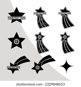 Mabels Star Eps Bundle, Star Silhouette, Night Sky Eps, Mabels Star Monogram, Star Logo, Eps cut file
