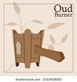 mabkhara incenso oud fundo do vetor do queimador