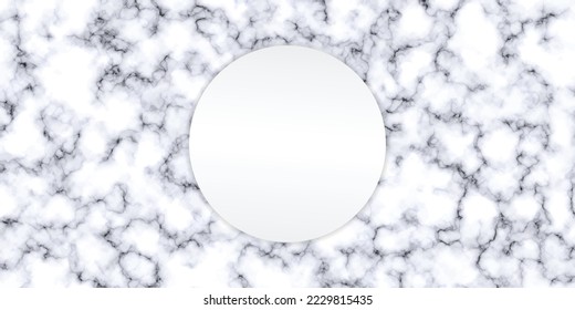 Mable abstract texture white circle display design. Vector illustration. 