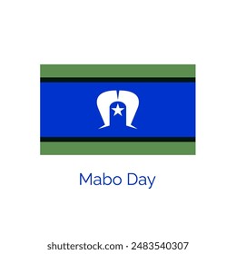 Mabo Day is celebrated on June 3, vector, illustration. 