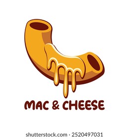 Modelo de ilustração do vetor do logotipo do Mac e do queijo