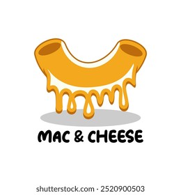 Modelo de ilustração do vetor do logotipo do Mac e do queijo