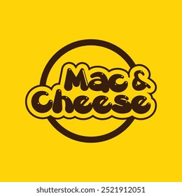 Modelo de ilustração do vetor do logotipo do Mac e do queijo