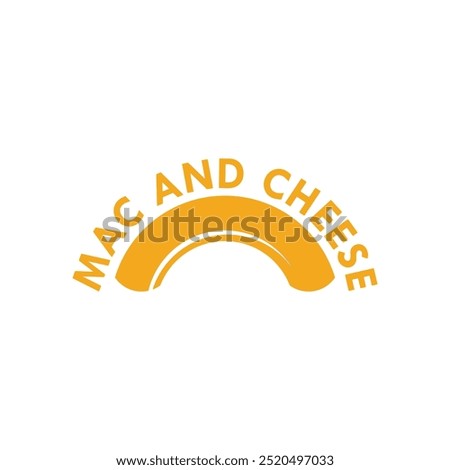 Mac and cheese logo vector illustration template