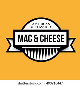 Mac and Cheese - Macaroni - American classic vintage stamp