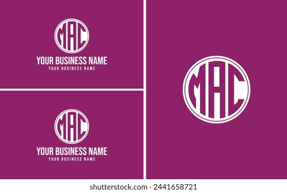 MAC circular logo, MAC Monogram logo design