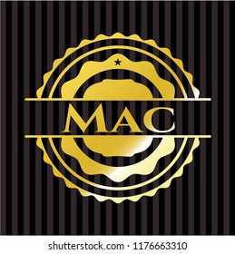 Mac gold shiny badge