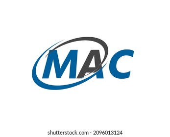 MAC letter creative modern elegant swoosh logo design