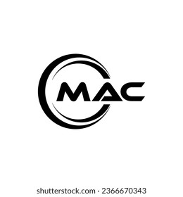 MAC letter logo design in illustration. Vector logo, calligraphy designs for logo, Poster, Invitation, etc.