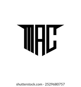 Projeto de logotipo da letra MAC com fundo branco no ilustrador, logotipo do vetor estilo de sobreposição de fonte do alfabeto moderno, projetos de caligrafia para o logotipo, cartaz, convite, etc.