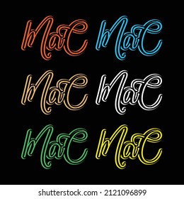 MAC LETTERING DESIGN MODERN LOGO