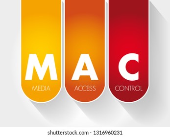 MAC - Media Access Control acronym, technology concept