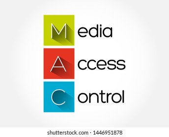 MAC - Media Access Control acronym, technology concept background