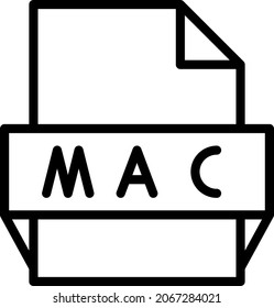 Mac Outline Vector Icon Design
