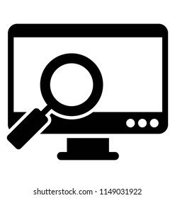 
Mac screen with magnifier denoting internet search icon
