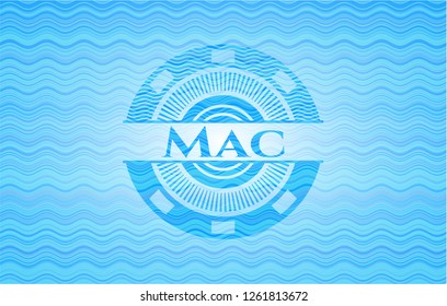 Mac water wave representation badge.