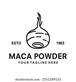 vetor de ilustração de modelo de design de logotipo maca