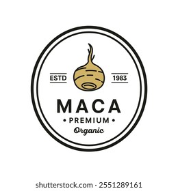 vetor de ilustração de modelo de design de logotipo maca