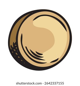 Maca root extract pill vector sketch. Hand drawn herbal superfood ingredient, medicinal supplement tablet. Natural organic seasoning, condiment ingredient. Healthy alternative plant product