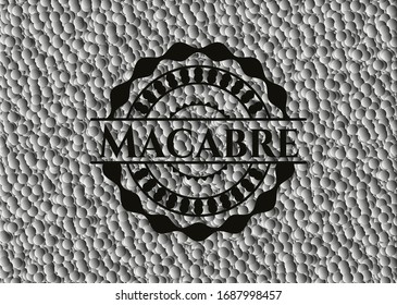 Banda negra macabra con fondo de burbujas grises. Ilustración vectorial. Detallado.