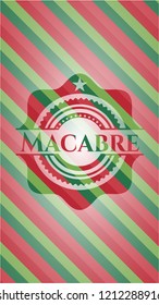 Macabre christmas style emblem.
