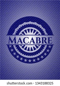 Macabre emblem with jean texture