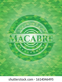 Macabre green mosaic emblem. Vector Illustration. Detailed.