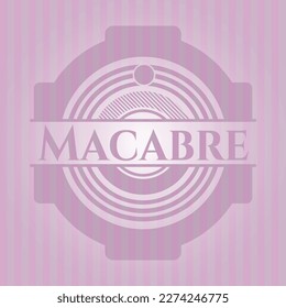 Macabre pink icon or emblem. Concept design. 