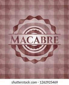 Macabre red geometric emblem. Seamless.