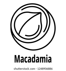 Macadamia icon. Outline macadamia vector icon for web design isolated on white background