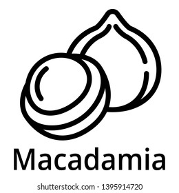 Macadamia icon. Outline macadamia vector icon for web design isolated on white background