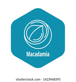 Macadamia icon. Outline macadamia vector icon for web design isolated on white background