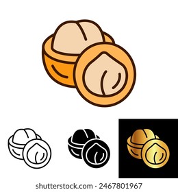 The Macadamia icon showcases a premium nut used in gourmet snacks, desserts, and culinary recipes.