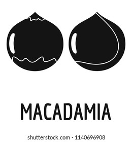 Macadamia icon. Simple illustration of macadamia vector icon for web design isolated on white background