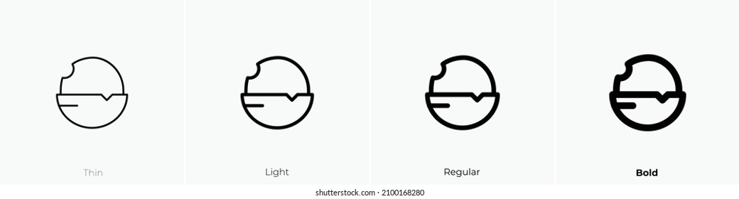 macadamia nut icon. Thin, Light Regular And Bold style design isolated on white background