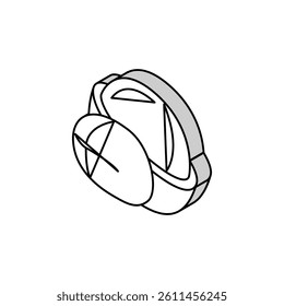 macadamia nut isometric icon vector. macadamia nut sign. isolated symbol illustration