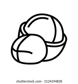 macadamia nut line icon vector. macadamia nut sign. isolated contour symbol black illustration