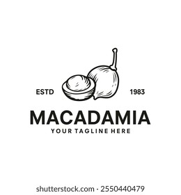 Macadamia Nut logo vector template illustration design