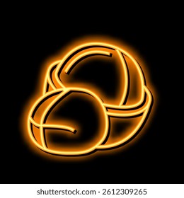 macadamia nut neon light sign vector. macadamia nut illustration