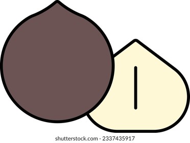 macadamia nuts kernel fruit seed Outline