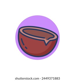 Icono de línea de shell de Macadamia. Frutos secos maduros, mitad, signo de nutrición saludable. Ingrediente natural o concepto de comida orgánica. Ilustración vectorial para Diseños web y App