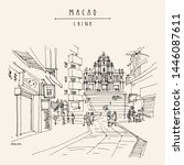 Macao (Macau), China, Asia. View of the ruins of St. Paul