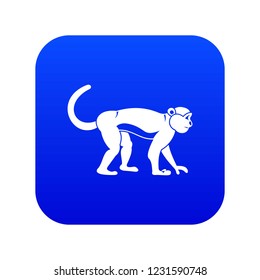 Macaque icon digital blue for any design isolated on white vector illustration