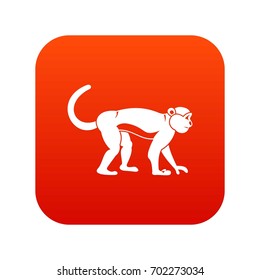 Macaque icon digital red for any design isolated on white vector illustration